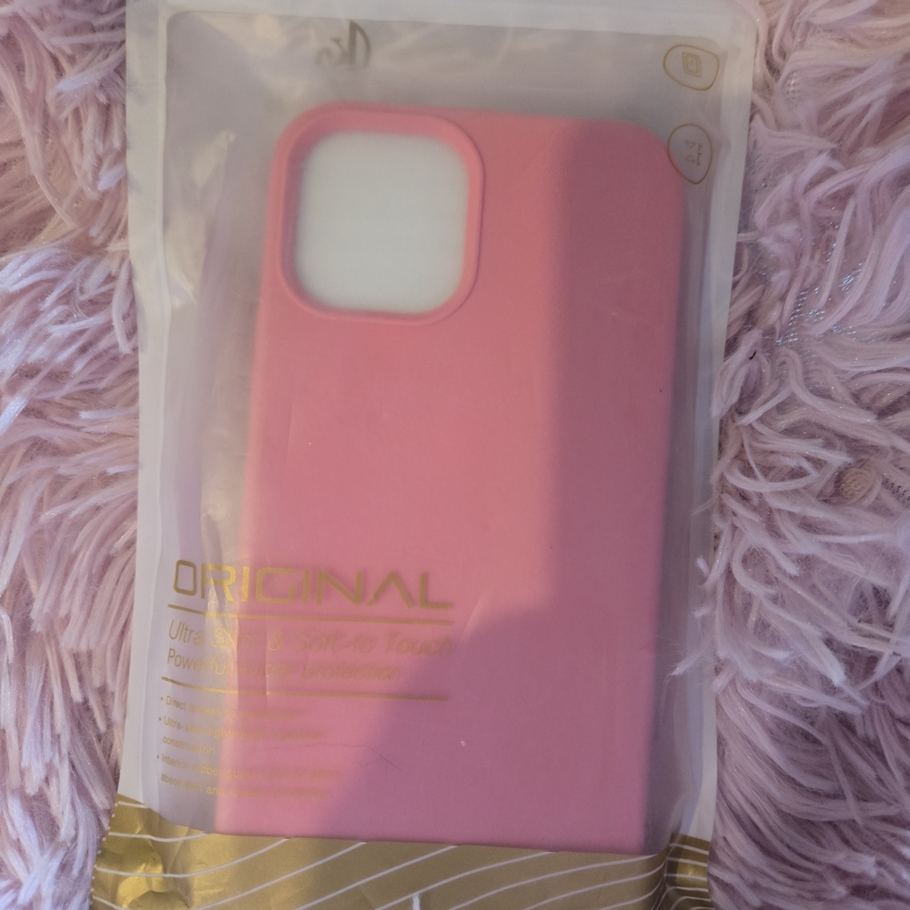 Pink IPhone 12/12 Pro Case, And 2 Screen Protectors, New